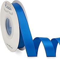 Vista 158 de Ribbli - Cinta de satén roja de doble cara, 1 pulgada x 25 yardas, cinta de tela para uso en ramo de lazos, envoltura de regalo de Navidad, arreglo