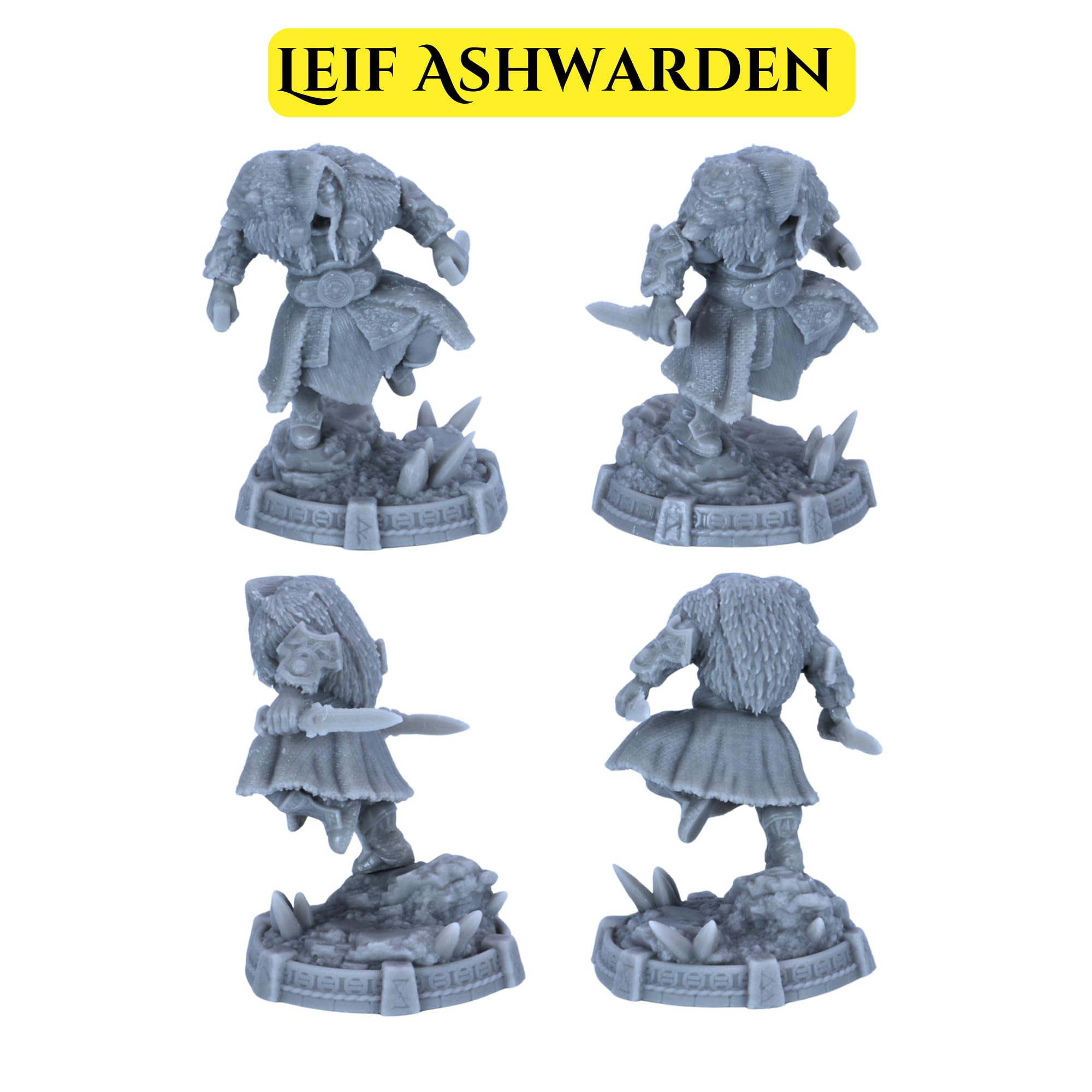 Forged Terrain Descendants of Tyr - 5 Viking Barbarian Miniatures, Grey, 32mm Scale - Image 3