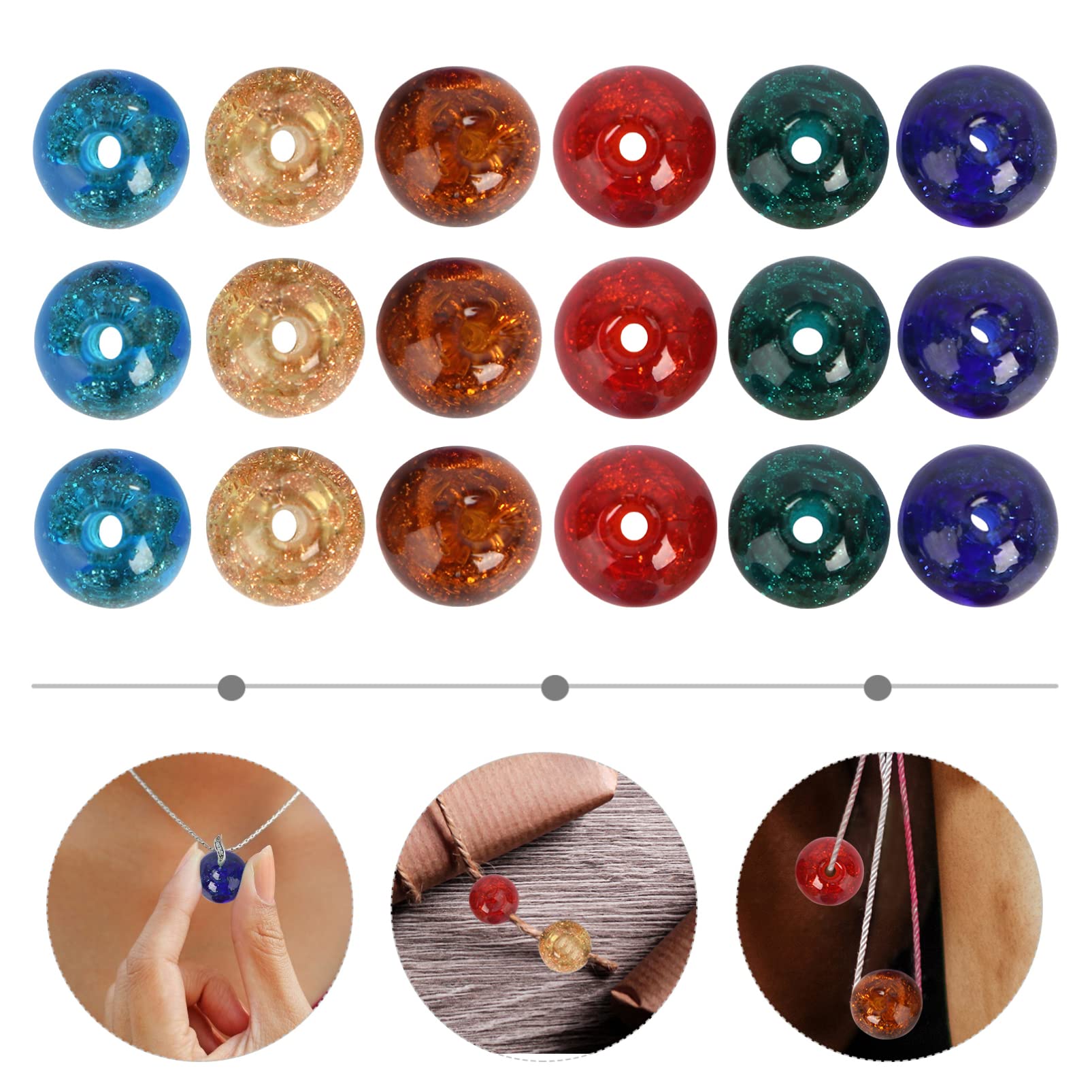 EXCEART 210stücke Bunte Glasperlen Für Schmuckherstellung Vielseitige Lose Bastelperlen Für Kreative Armbänder Und Handwerksprojekte