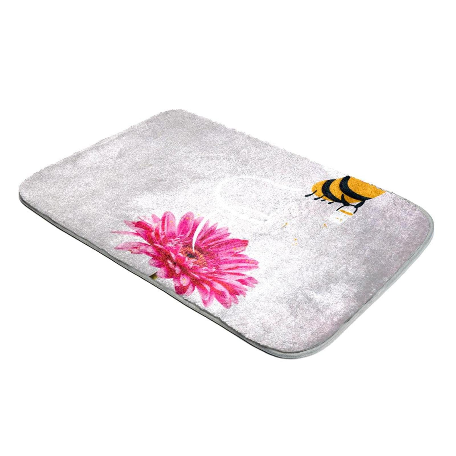Tapis abeille marguerite rose pour réchauffer le sol de la chambre