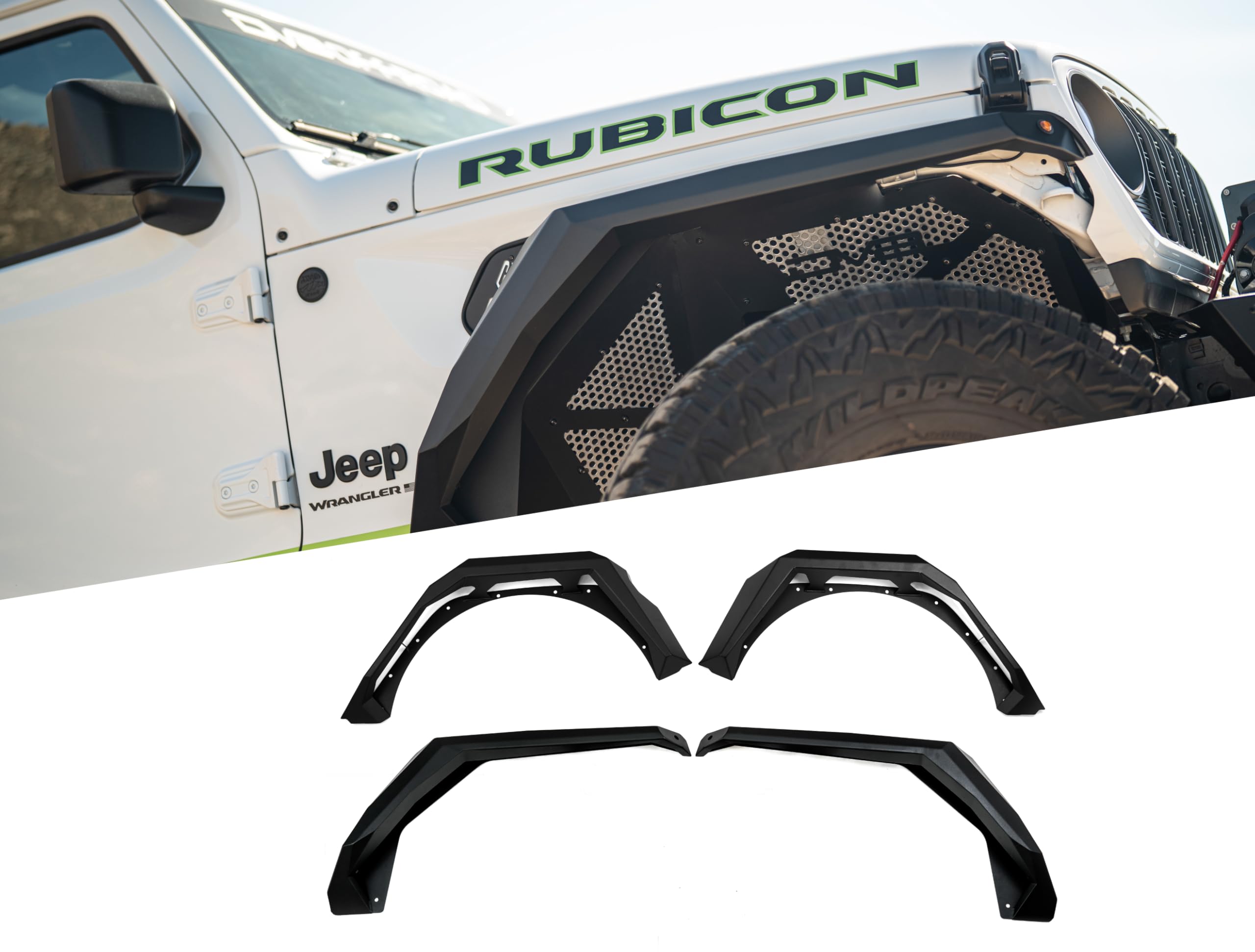 Amazon.com: DV8 Armor Fender Flares for 2018-2026 Jeep Wrangler JL