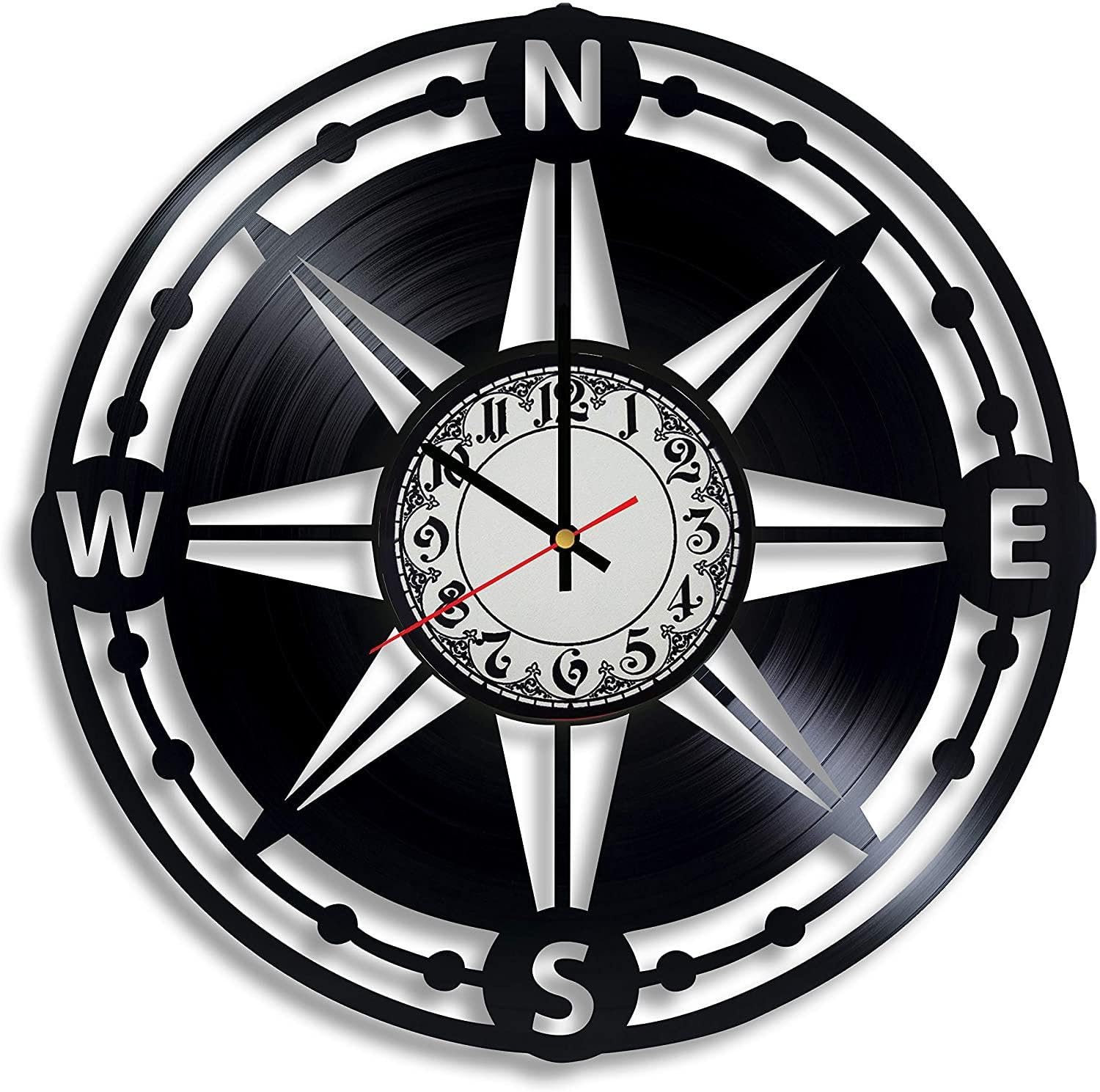 Cadeau de remise de diplôme pour elle : horloge boussole personnalisée