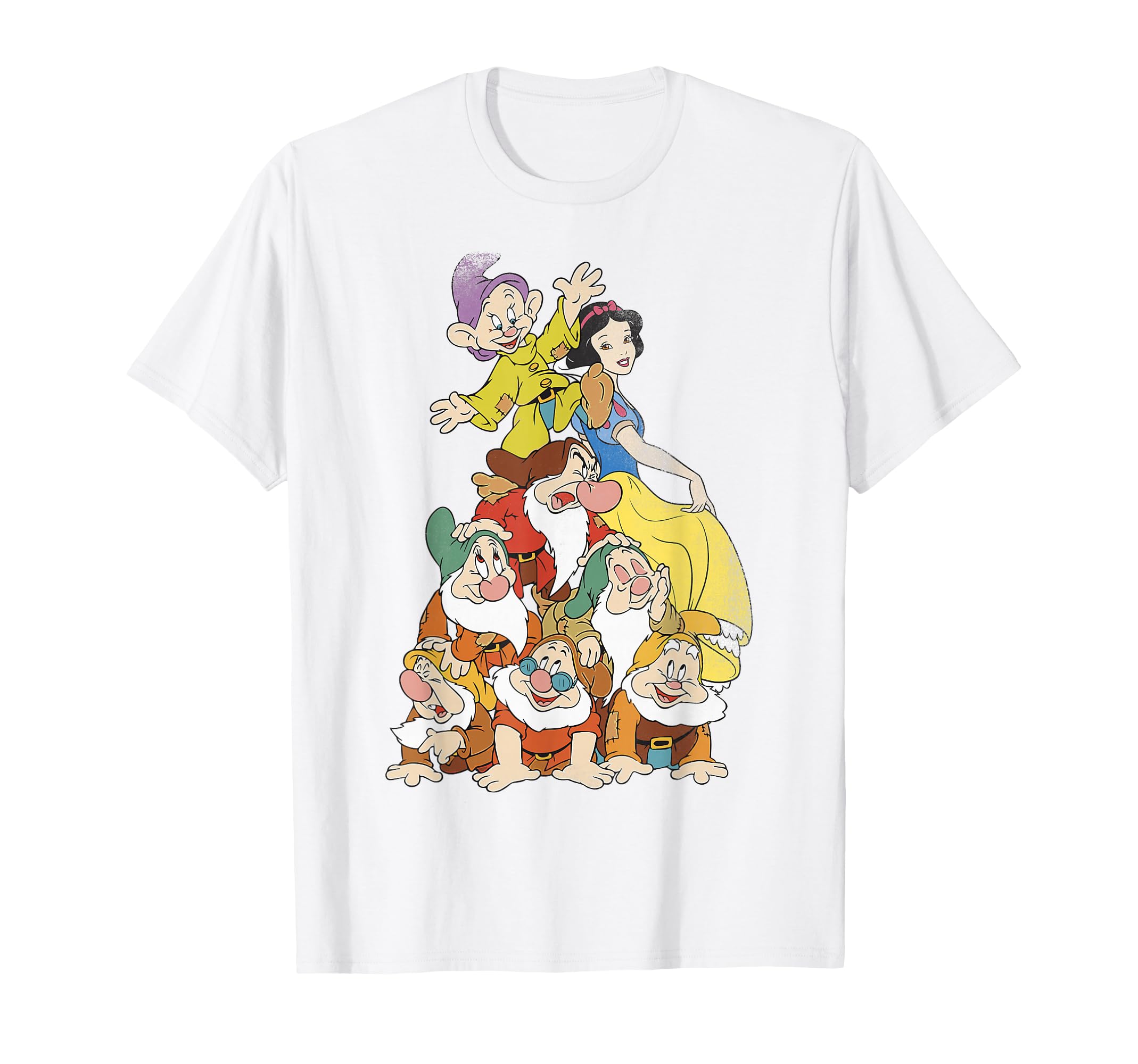 Disney Snow White Seven Dwarf Stack Graphic T-Shirt T-Shirt