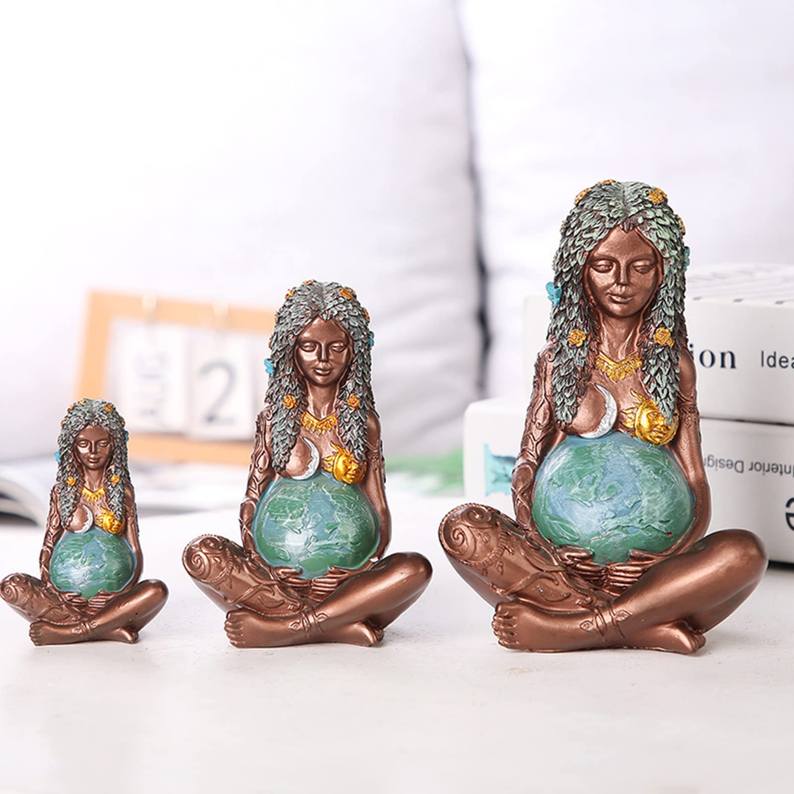 Déesse De Gaia Art Mère Terre Statue Décor Extérieur Figurine Cadeau Maman