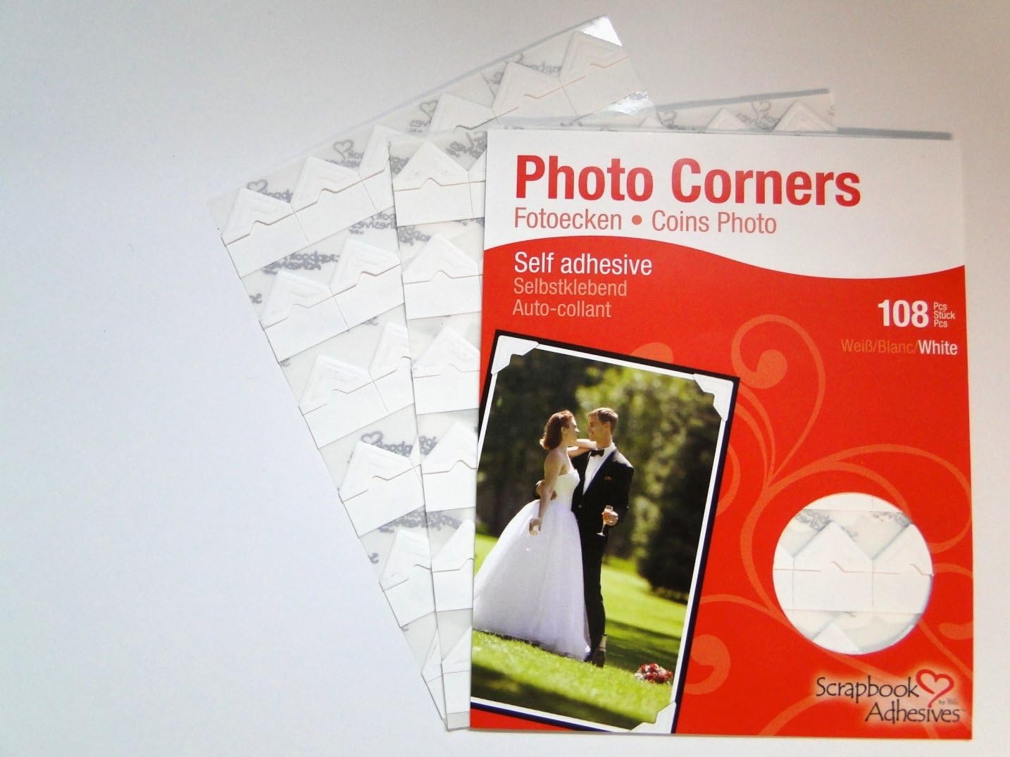 White Colour Photo Corners Sticky Self Adhesive Album Scrapbook Frame Acid Free 3 Pack Of 324 Pieces