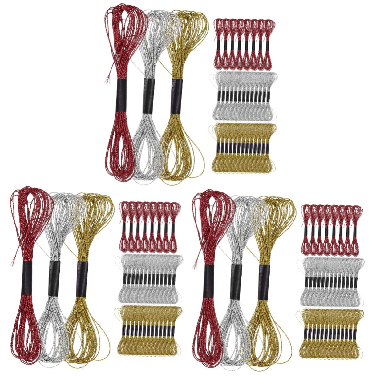 jojofuny 3 Series Hilo De Bordar Metálico De Hilo De Bordar Para Manualidades De Costura Para Proyectos De Diy 36 * 3