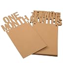 TOYXE 40672 1st Birthday Bunting Garland Baby Photo Banner Baby 1-12 Month Photo Prop Party Bunting Decor Thickened Kraft Card Paper (Brown) gallery image