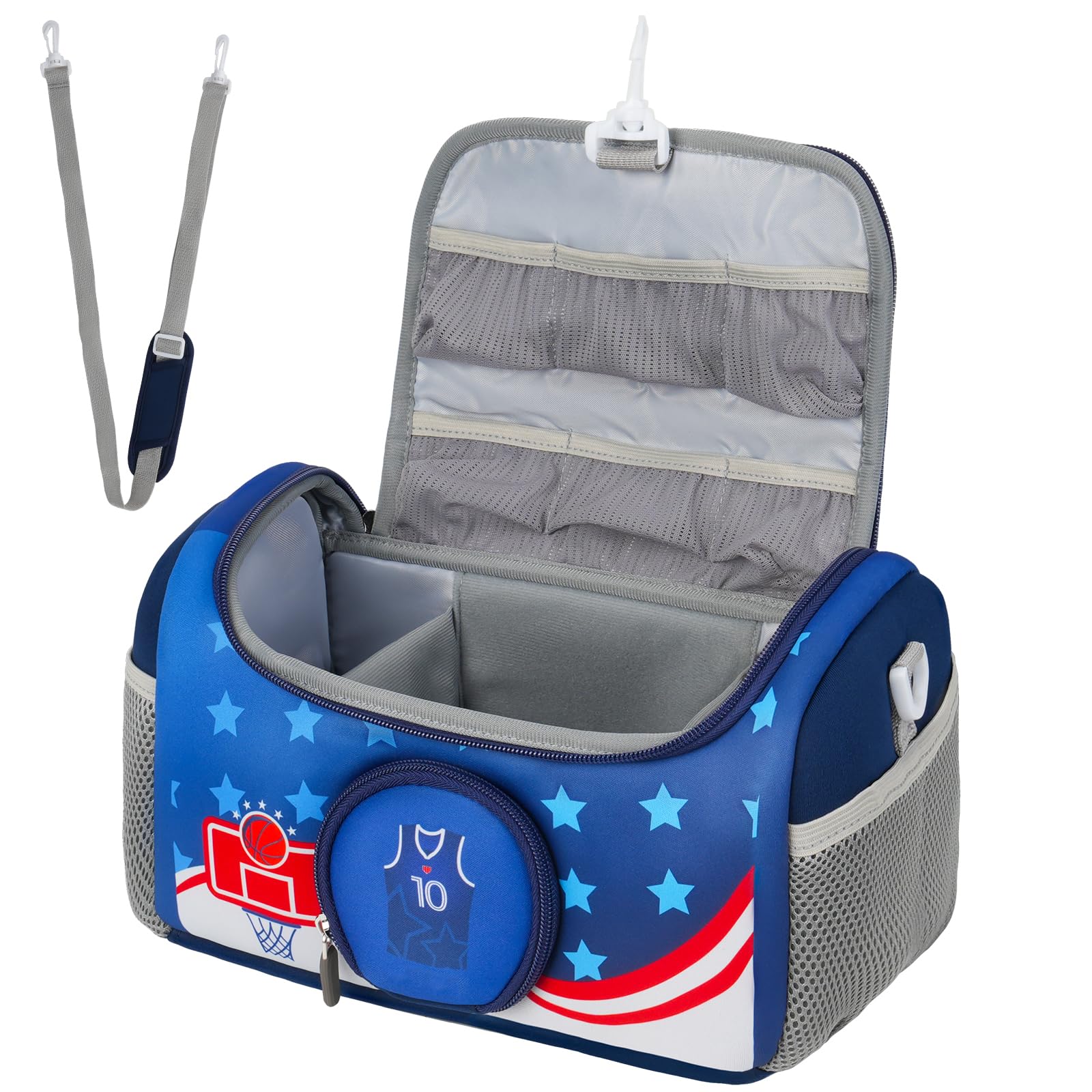 Funda de transporte apta para Toniebox Starter Set, bolsa de almacenamiento compatible con personajes de Tonies, auriculares y accesorios, Blue, Organizador de bolsas