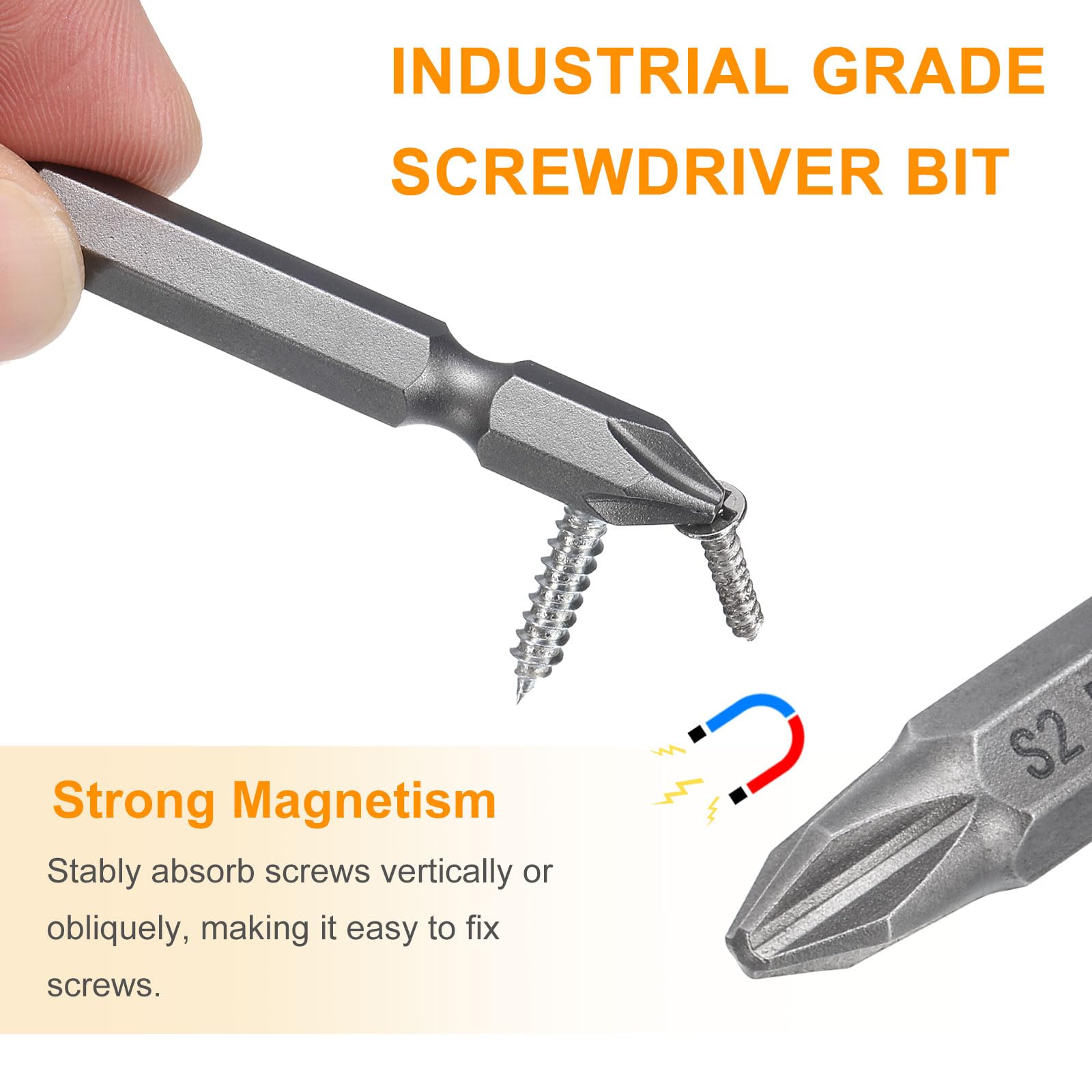 Kit de remplacement magnétique croisé PH2, embout de tournevis à tige