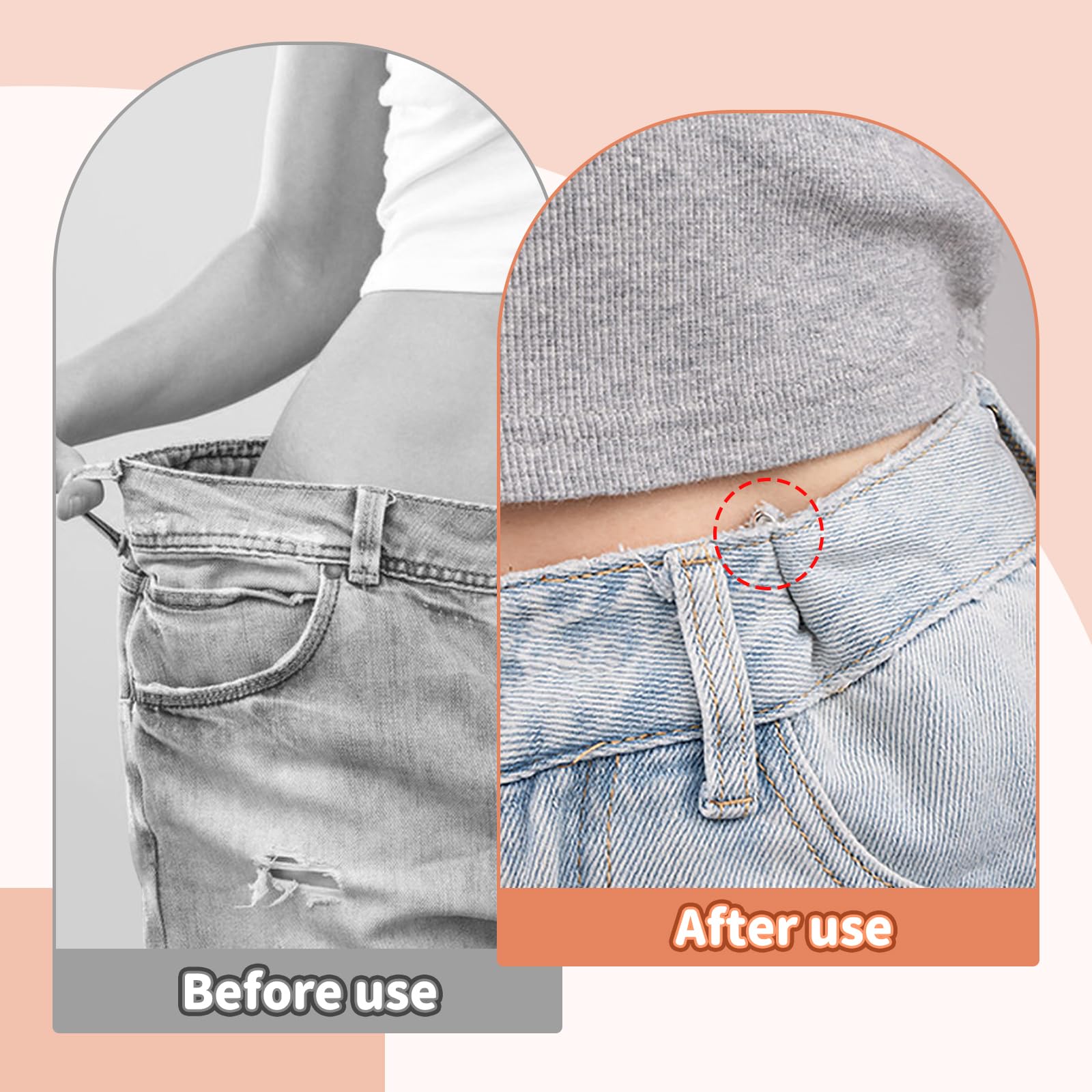 12 Stück Hosen-Clips Ohne Nähen - Perlmutt-Optik Zum Engermachen Von Hosen