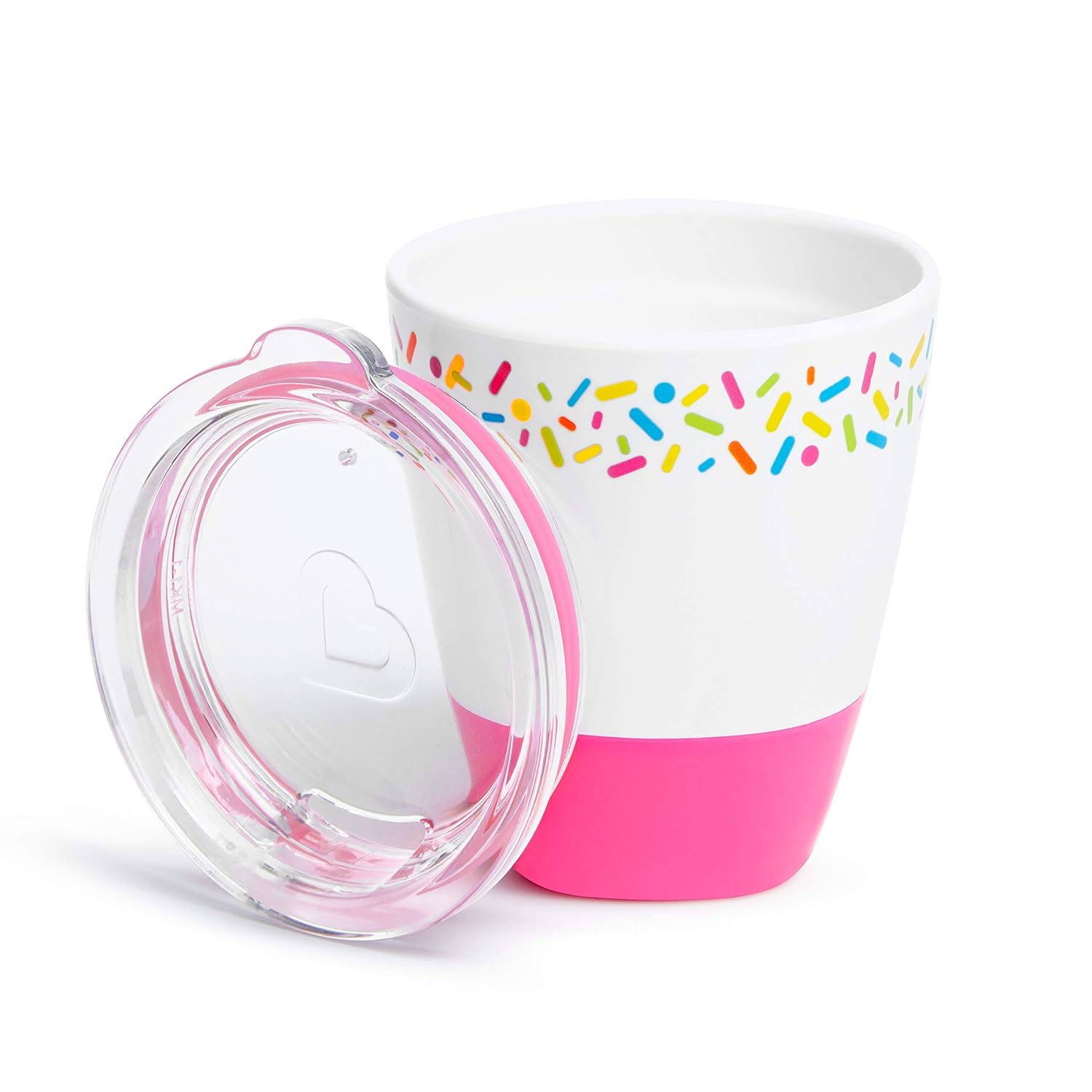 Munchkin Splash 6 Piece Toddler Divided Plate, Bowl & Cup Dining Set, Pink Sprinkles : Baby