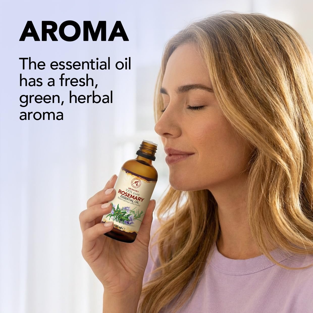 Olejek Eteryczny Rozmarynowy 100 ml - Rosmarinus officinalis - Olejek Aromatyczny do Dyfuzora - Aromaterapia - Świece Zapachowe - Mydła - Długotrwały aromat - Odświeżanie Powietrza