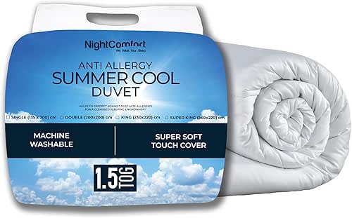 Night Comfort Summer Cool 1.5 Tog Anti-Allergy King Duvet -