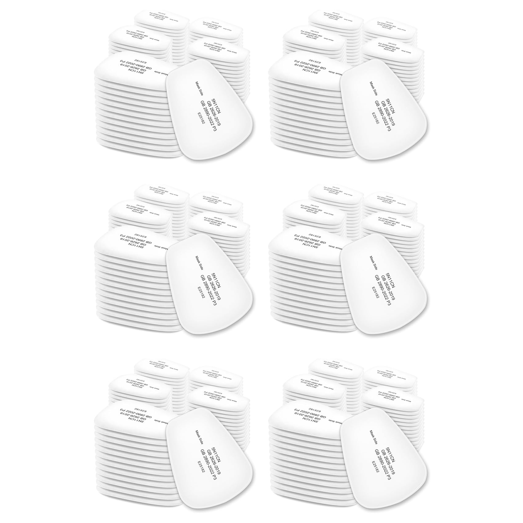 Cartuchos de Filtro para Respirador 5N11 para Filtros de Mascarilla de las Series 6200, 6502 y 7502, para Corte A Prueba de Polvo y con Soplete (480 Unidades)