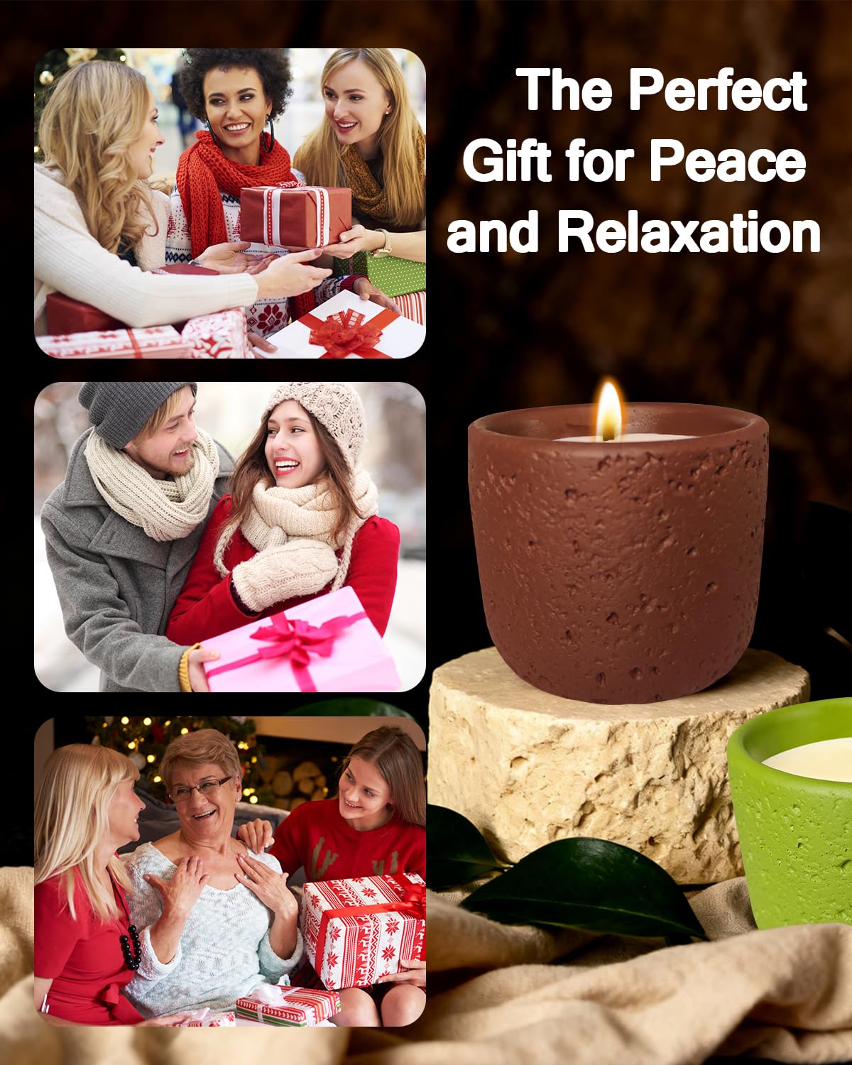 Duftkerzen Set | 4 Set Aromatherapie Kerzen Set | Tragbare Reisekerze | Dekorative Haushaltskerze für Frauen, Mutter, Frau, Freundin | Langlebige Home Duftkerze für Weihnachten, Bad, Yoga