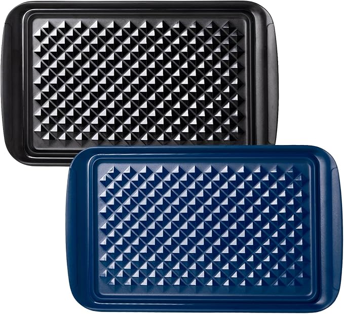 ZAROCRUS Melamine Grilling Prep and Serve Trays, Set of 2