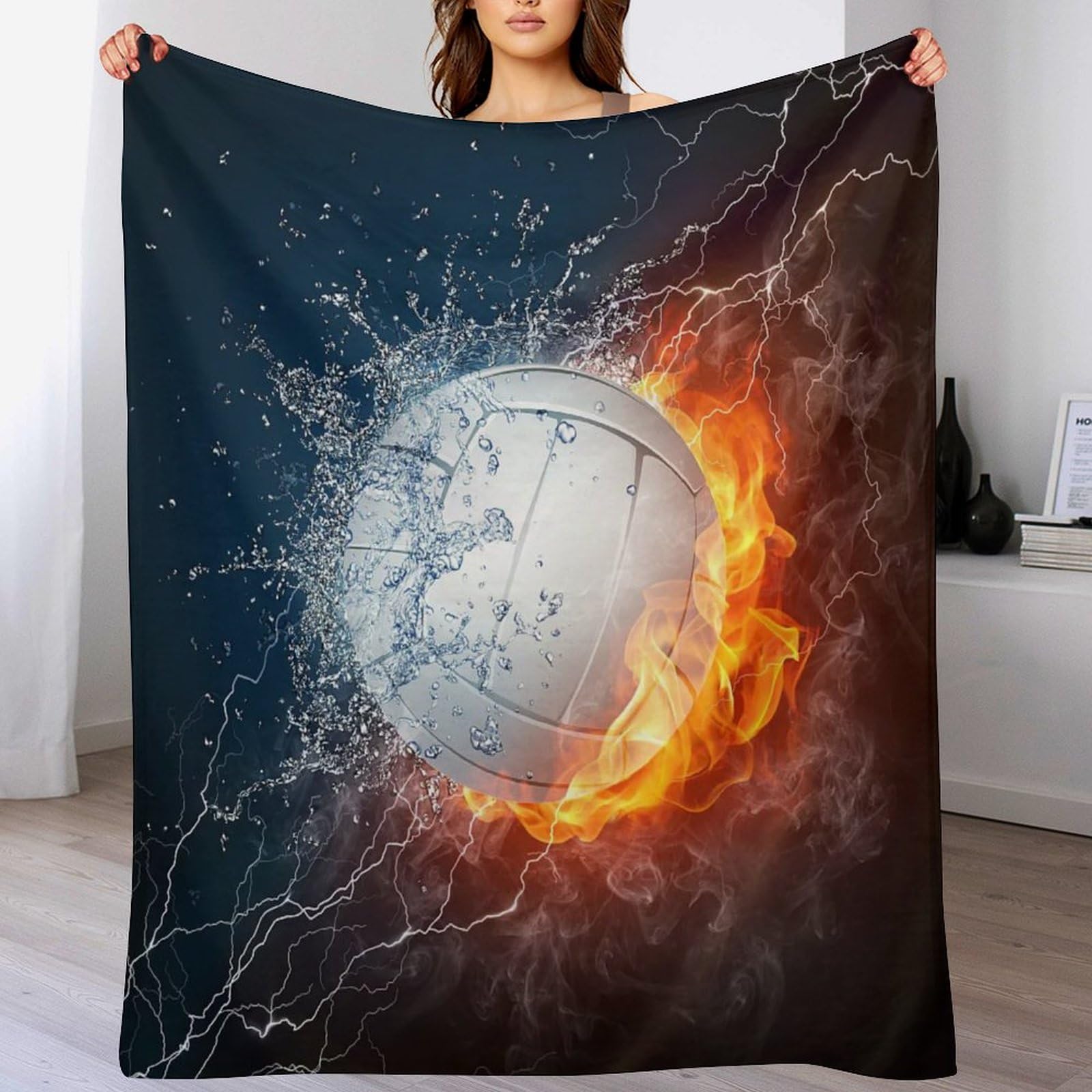 Couverture 3D Volley-Ball moelleuse pour des soirées cocooning bien au chaud