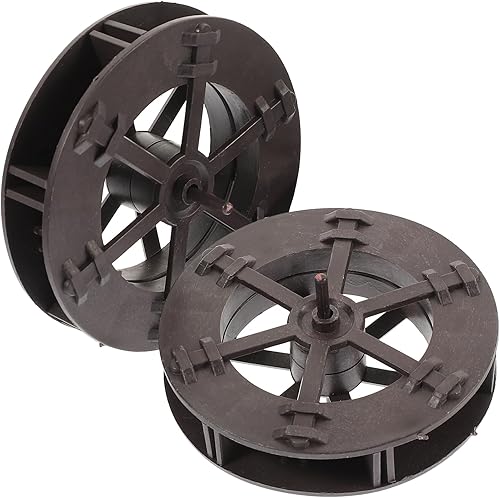 Homoyoyo 2 adornos en miniatura para decoración brillante, fuente de jardín zen, mini rueda de agua, accesorios de fuente de agua, modelo de rueda