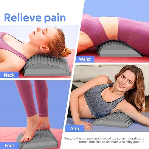 Miniatura 10 de Refresh - Estirador de cuello y espalda, corrector de postura, estirador lumbar para aliviar el dolor de cuello, espalda baja, espalda superior y