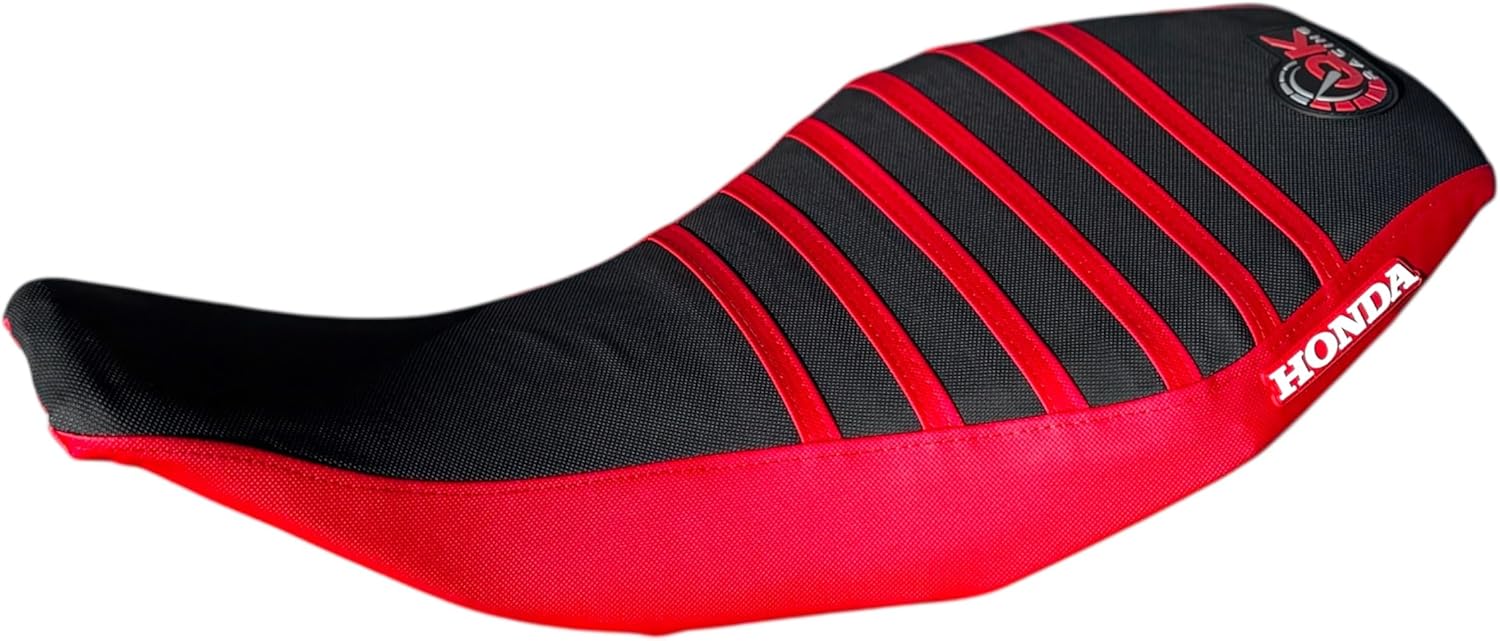 Seat Cover - Compatible Fit 2008-2018 TRX400EX 400 ex 400X 400 X Quad (Red Side/Black Top) - Durable Material, Custom-Fit ATV Seat Protector for Enhanced Style and Comfort