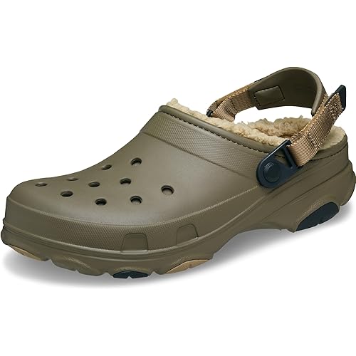 Crocs Unisex-Adult All Terrain Lined Clogs with Adjustable Heel Strap