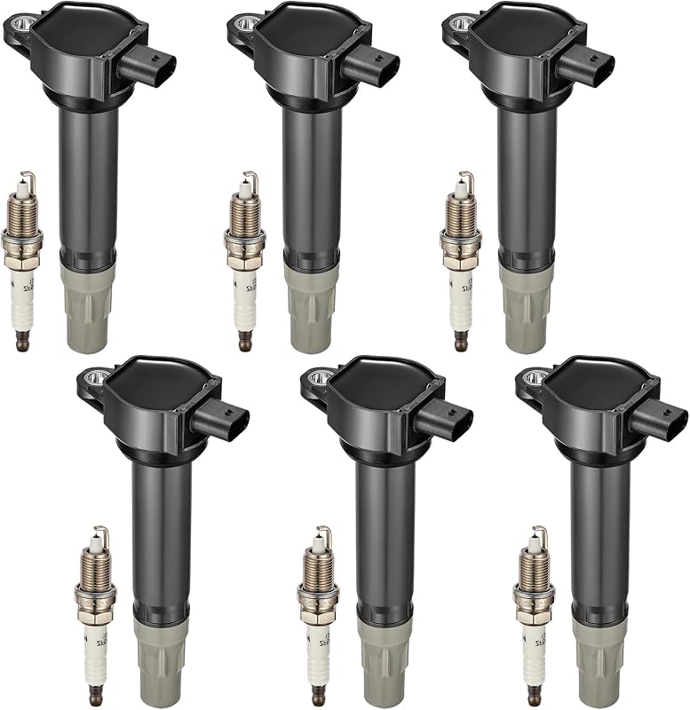 Kit de bobinas de ignição e velas SYKRSS para motores V6 3.5L e 4.0L – 6 bobinas e 6 velas