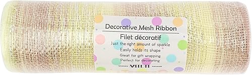 Miniatura 9 de MEEDEE Cinta de malla decorativa metálica de oro, plata y oro rosa Ombré de 10 pulgadas para manualidades navideñas, cinta de malla decorativa para