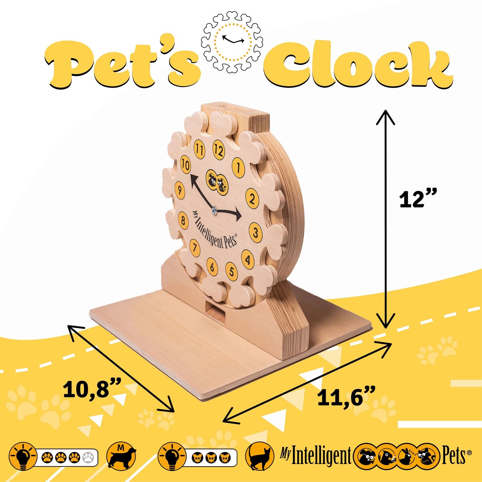 My Intelligent Dogs Juguete Interactivo para Perros Inteligencia - Juguete de Inteligencia para Perros y Gatos - Juguete Interactivo para Perros y Gatos - Juegos de Pensamiento para Perros - Reloj