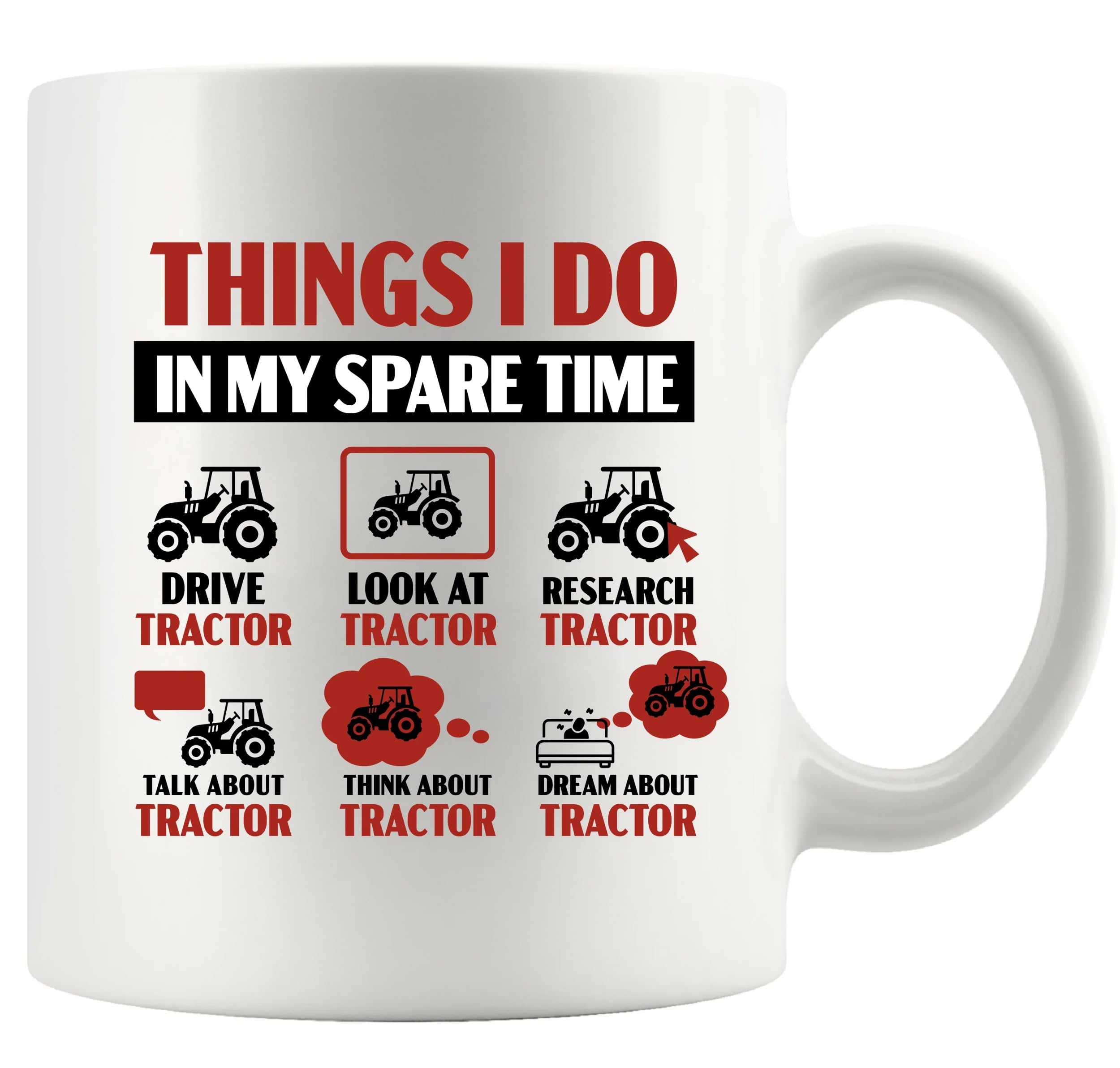 Panvola Things I Do In My Spare Time Tractor Tractor Gifts Mug 11oz White