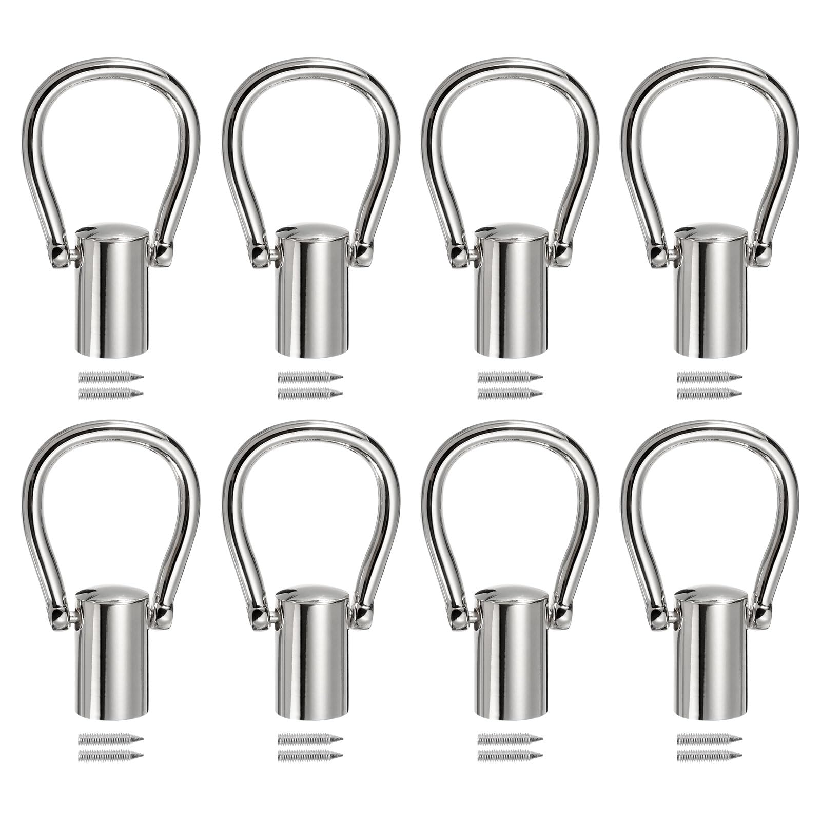 Terminales de cable de 13mm uxcell para manualidades y borlas de bolsos en plata 8 uds