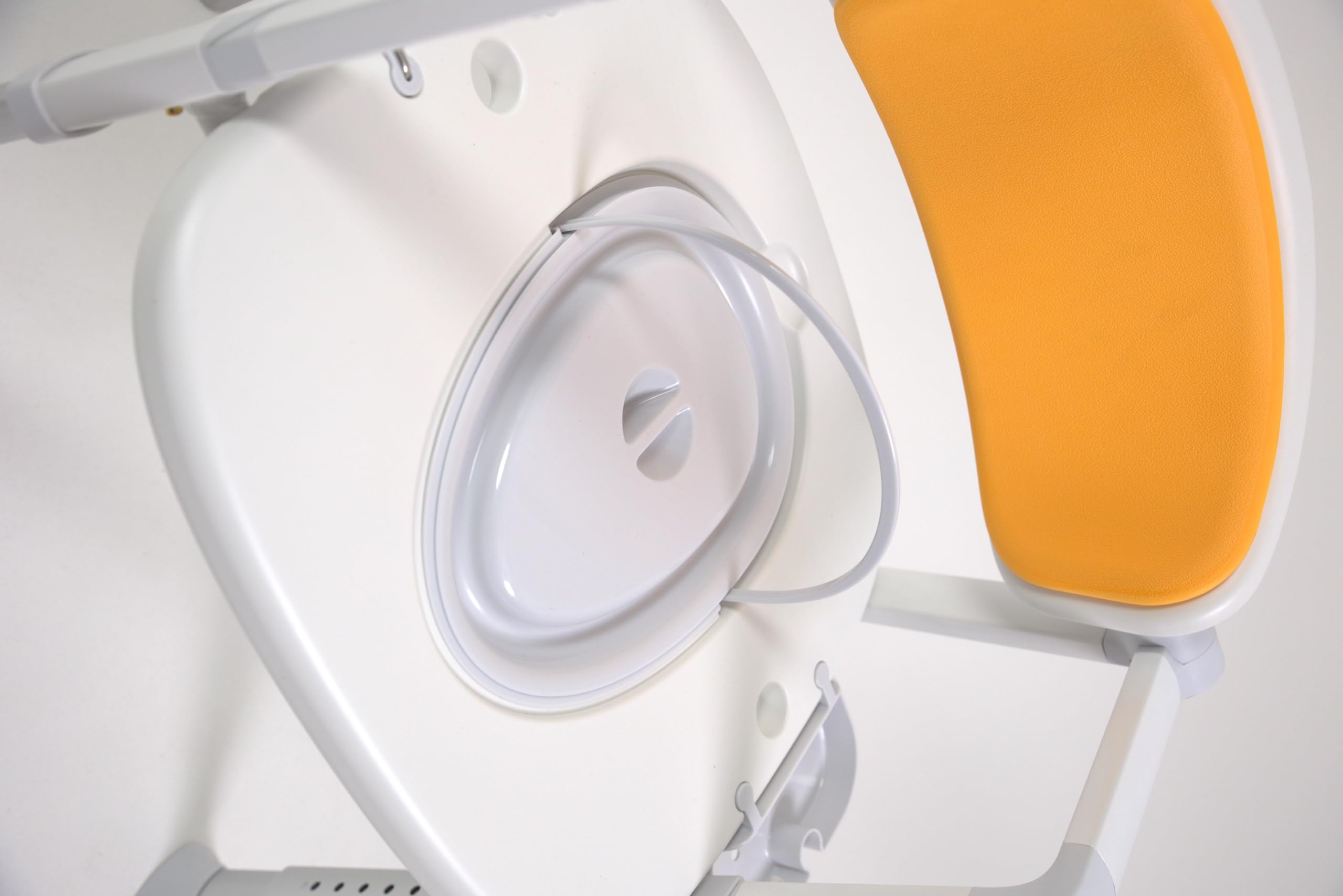 Toilettenstuhl mit Eimer & Armlehnen – höhenverstellbar, gepolstert & stabil bis 136 kg – Duschstuhl/Nachtstuhl für Senioren