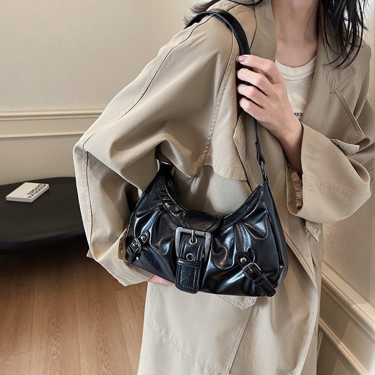 Y2K Purse Shoulder Bag for Women, Top Handle Handbag Small Goth Punk Hobo Clutch Purses Trendy Underarm Bag - Image 2