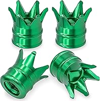 Vista 35 de 4 piezas tapas de vástago de válvula de neumático con corona, con anillo de goma, tapa de válvula de aire de neumático de plástico con núcleo