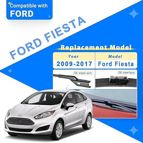 Miniatura 2 de Juego de limpiaparabrisas de repuesto para Ford Fiesta 2009-2017, calidad original de fábrica para mi automóvil, 26 pulgadas, 15 pulgadas, 12