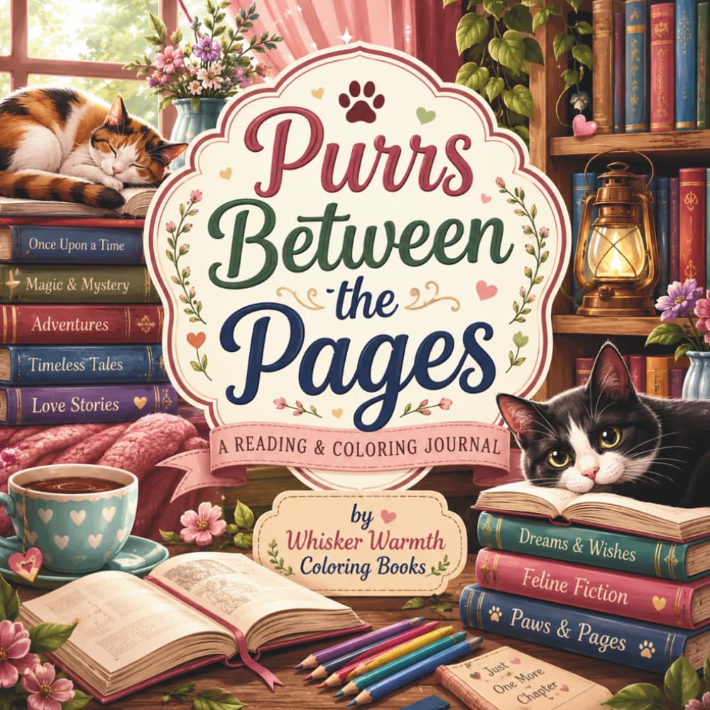 Purrs Between the Pages: A Cozy Reading & Coloring Journal for Cat Lovers