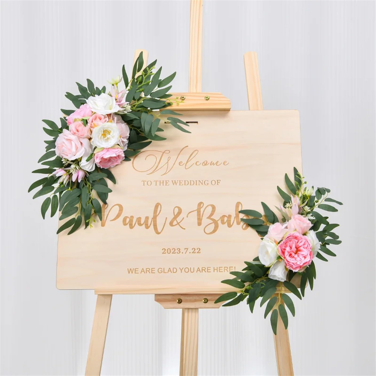 Kit Fiori Artificiali per Arco Nuziale 2 pezzi di fiori artificiali for arco nuziale kit ghirlande floreali in seta cerimonia di matrimonio cartelli di benvenuto decorazione di ricevimento oggetti di