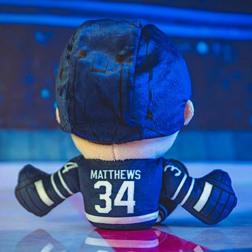 Miniatura 6 de Bleacher Creatures Toronto Maple Leafs Auston Matthews - Peluche de 8 pulgadas de la NHL Kuricha sentado  Superestrella de la NHL inspirada en Chibi