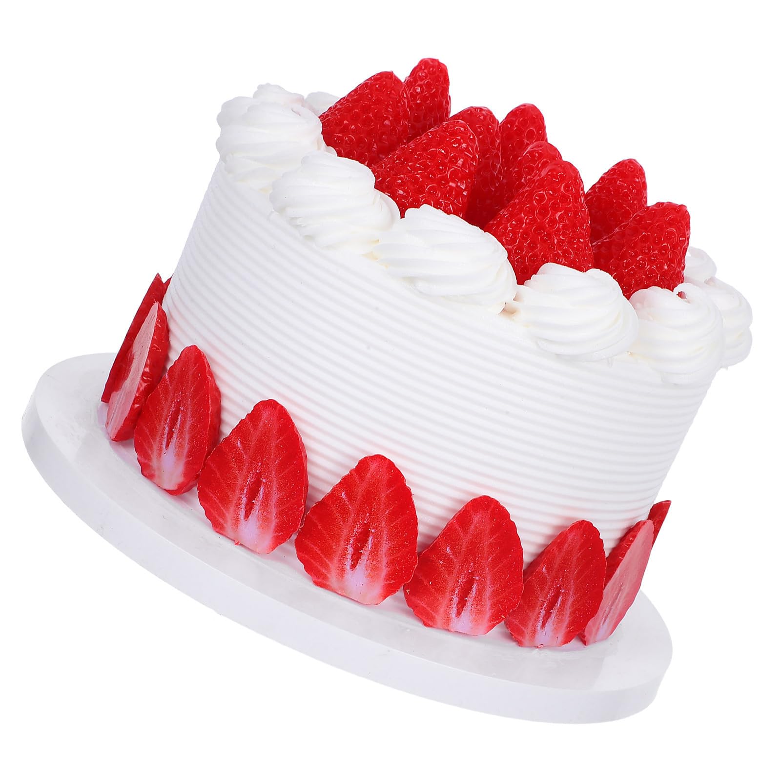 Riproduzione di Torta Finta in Schiuma da 6 Pollici, Accessorio Portatile per Feste e Vetrine, Simulazione Alimentare per Scenografie e Negozi di Dolci