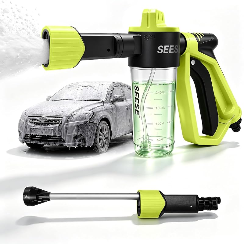 Pistola de Espuma Seese para Lavagem Automotiva com Bico de Alta Pressão e 3 Modos de Pulverização