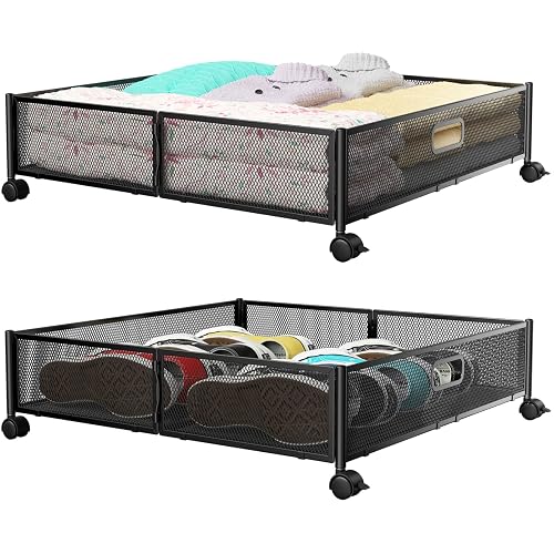 Phinox Under the Bed Storage Containers with Wheels (2-Pack)