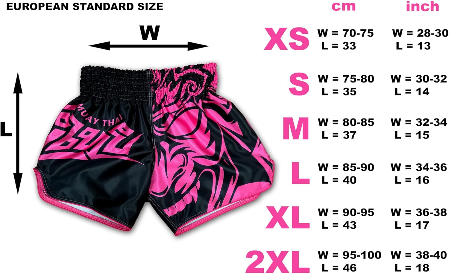 Generic Women's Muay Thai Boxing Shorts Kickboxing Pants Thaiboxing Trunks MMA Short Tribal Samurai