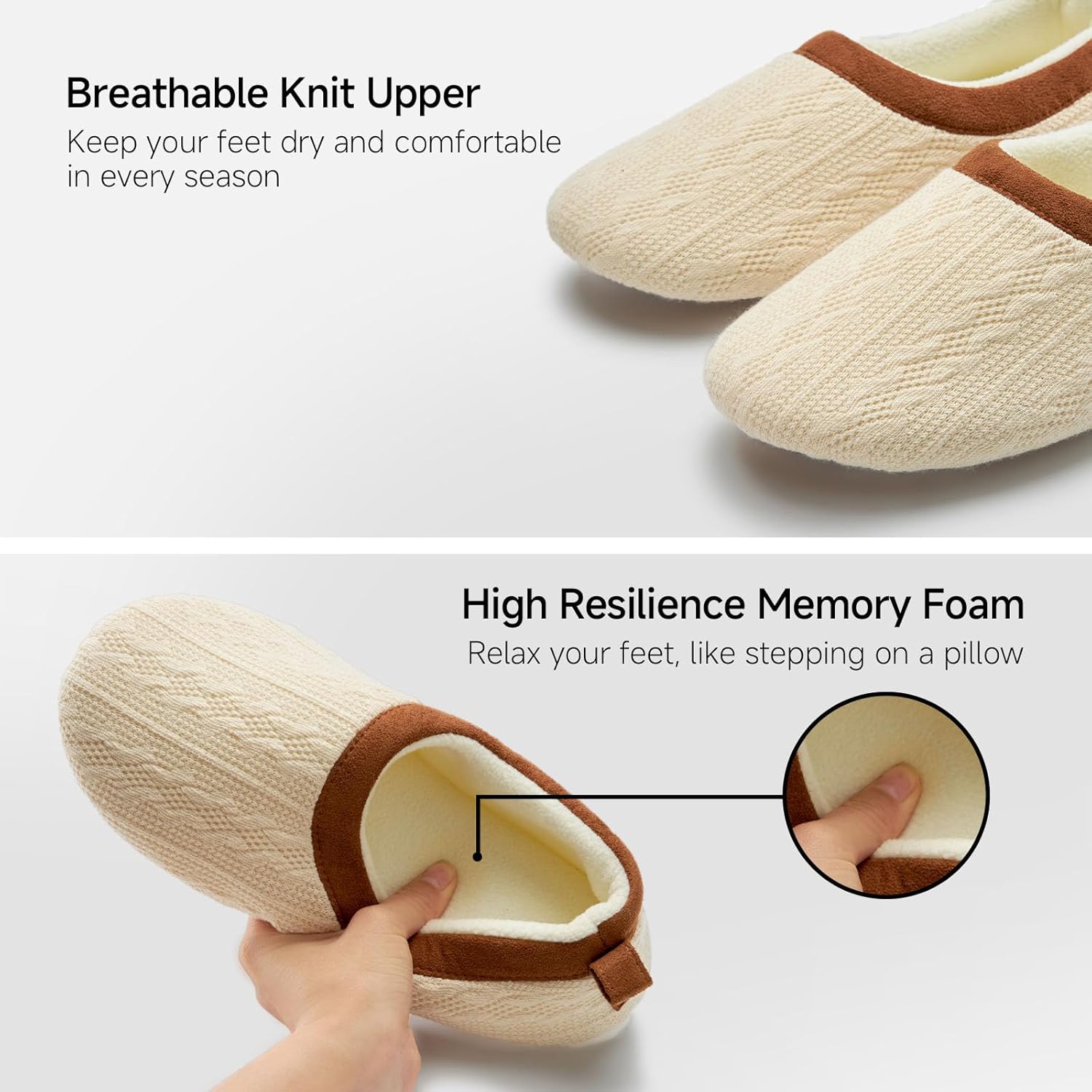 Chantomoo Womens Slippers Soft Sole Indoor Memory Foam Loafer Slippers - Image 6