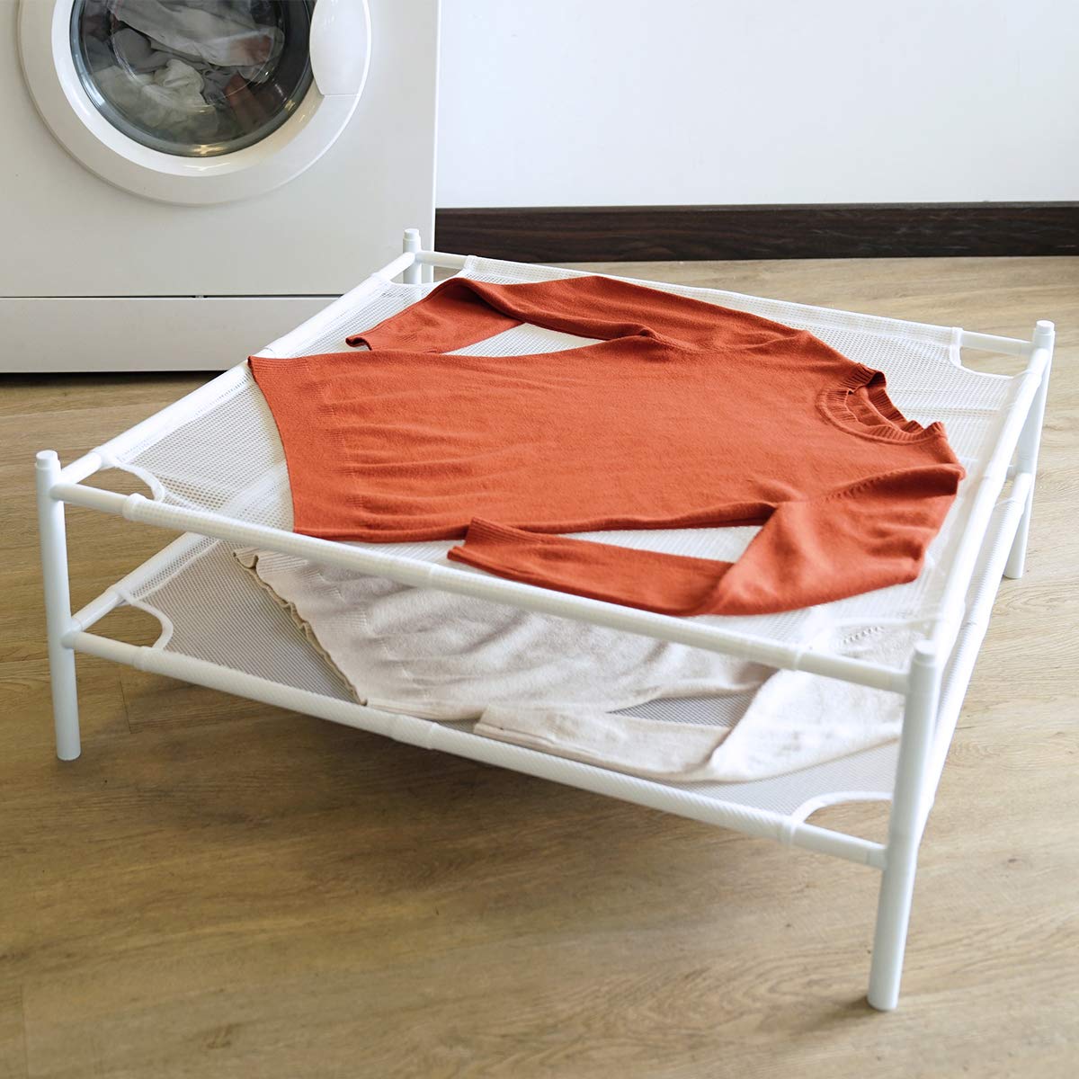 STORAGE MANIAC Sweater Drying Rack, Mesh Clothes Drying Rack, Stackable