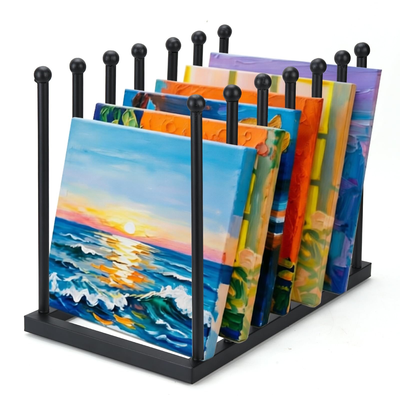ForgeVale Art Storage Rack for Canvas & Drawing Boards, Adjustable Canvas Organiser Stand, Space Saving Art Rack for Studio, Classroom & Home, Holds Paintings, Panels & Sketch Pads