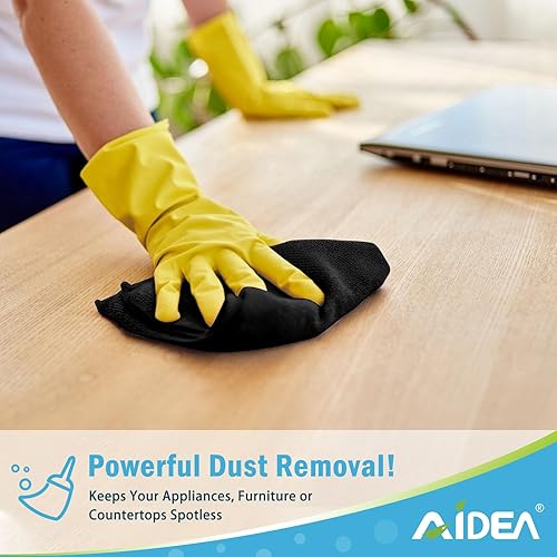 Miniatura 10 de AIDEA - Paño de limpieza de microfibra sin bordes paño para quitar el polvo paño para lavar el automóvil Blanco Blanco