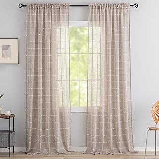 10 Dining Room Curtain Ideas for Soft Filtered Light 55 YJ YANJUN Viral Curtains 84 Inches Long for Living Room 2 Panels Boho Em...