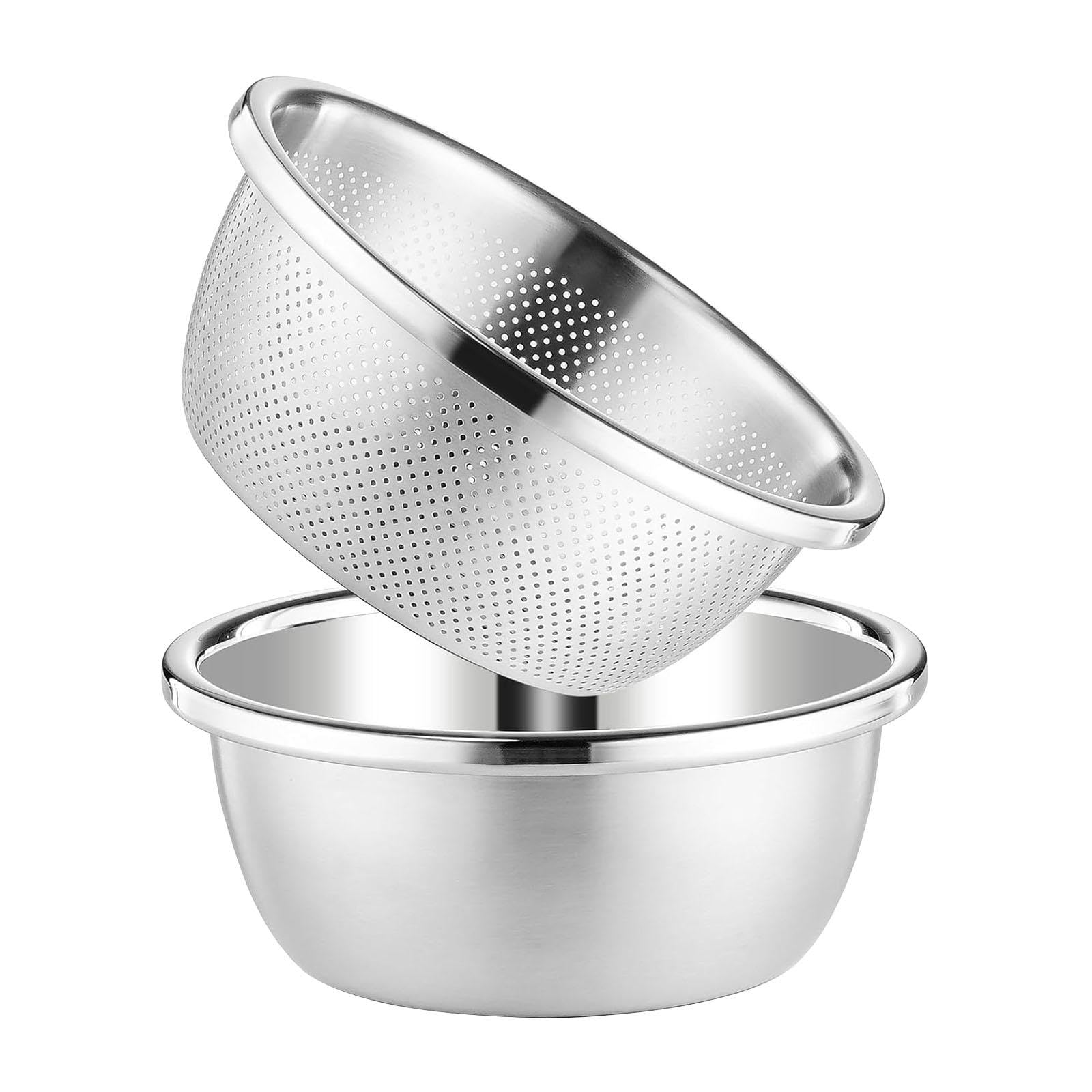 Milageto Colador, Tazón de Sopa de Cocina, Cuenco Grueso para Lavar arroz para Uso doméstico, Cuenco para Lavar Verduras, Cesta escurridora, 34cm