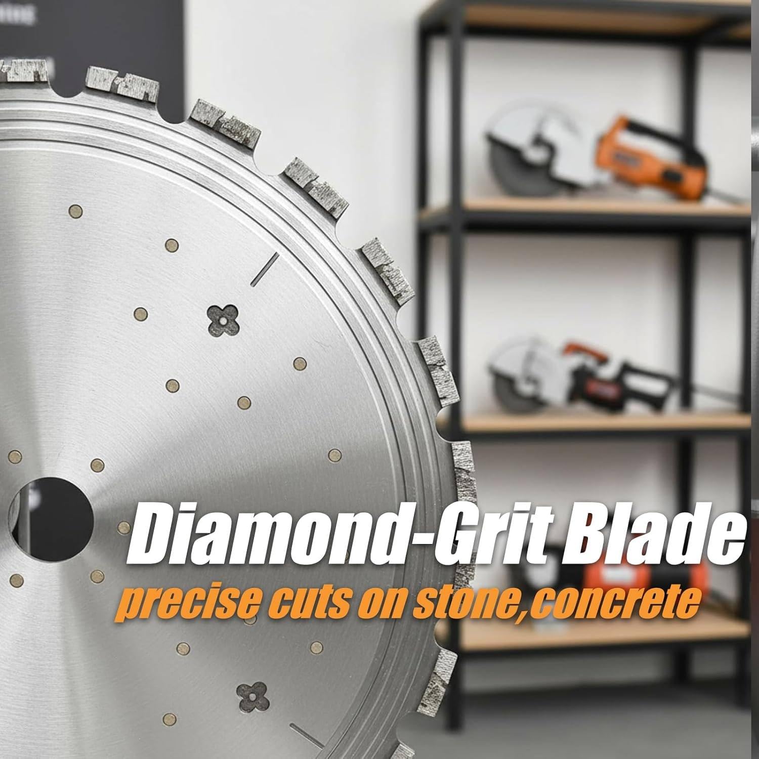 Sierra para hormigón industrial 5000W húmeda/seca | Cortadora de pared profesional con 2 discos de diamante de 400mm, corte profundo de 30cm | Herramienta eléctrica sin vibración y sin polvo