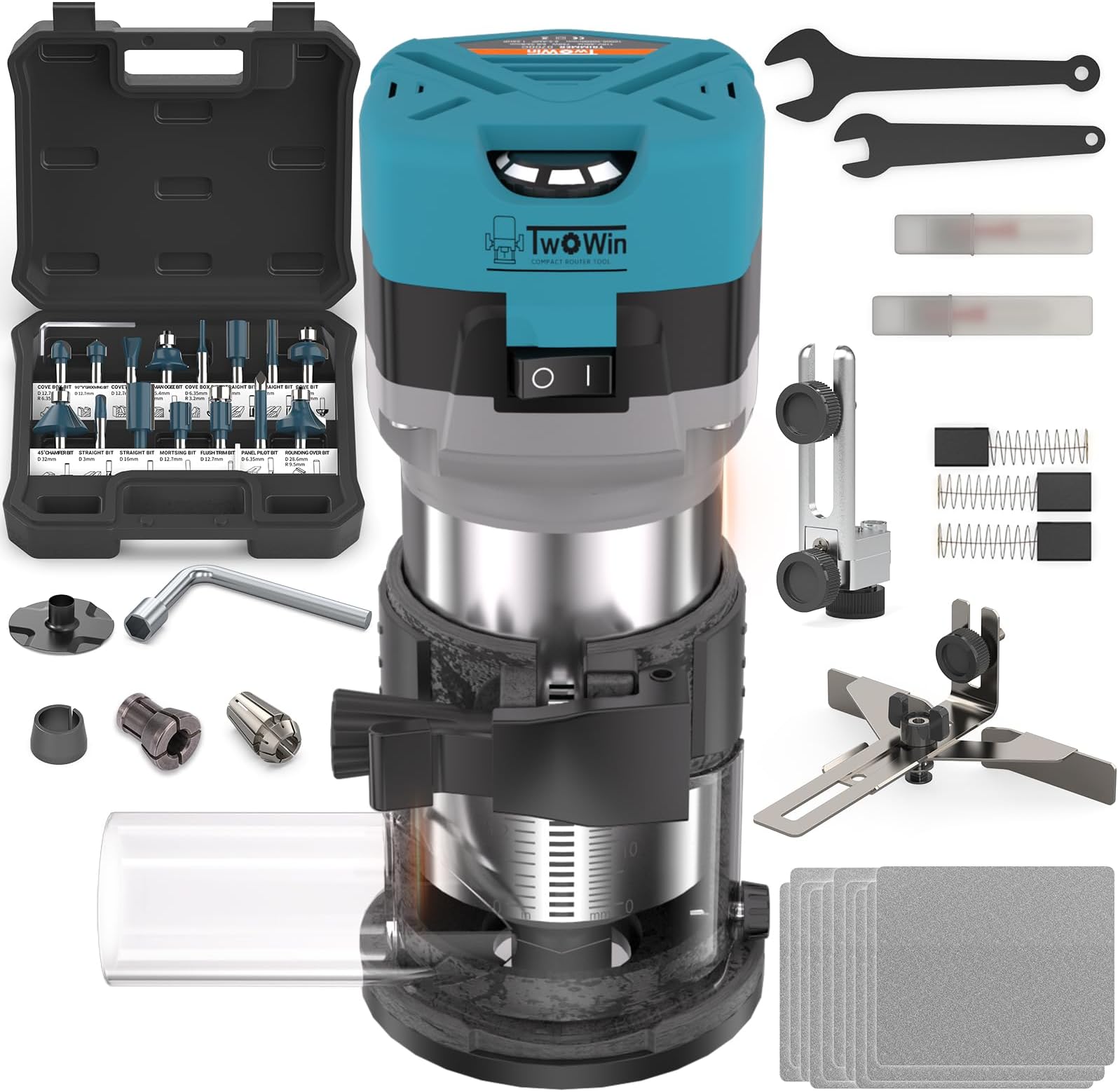 AVID POWER 6.5 Amp 1.25 HP Compact Router Tools for Woodworking, Fixed ...