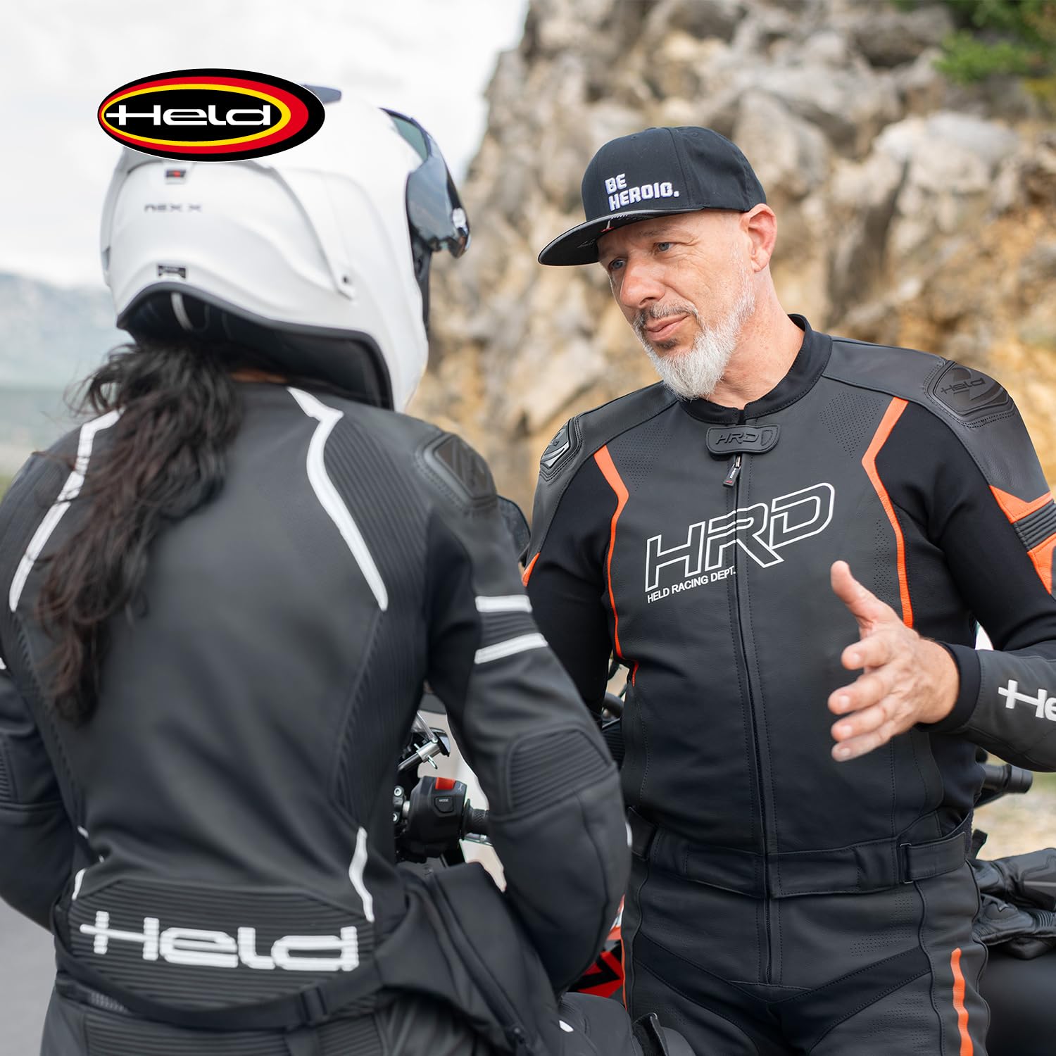 Held Street Rocket 4 Top – sportowa skórzana kurtka motocyklowa męska – miękka kurtka skórzana z ochraniaczami D3O – certyfikat CE AAA klasa ochrony – Air-Vent – czarno-czerwona – rozm. 60/5XL